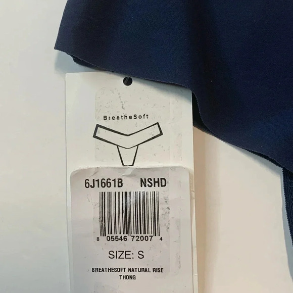 Hanky Panky Thong Blue Natural Rise Small NWT - Picture 4 of 9